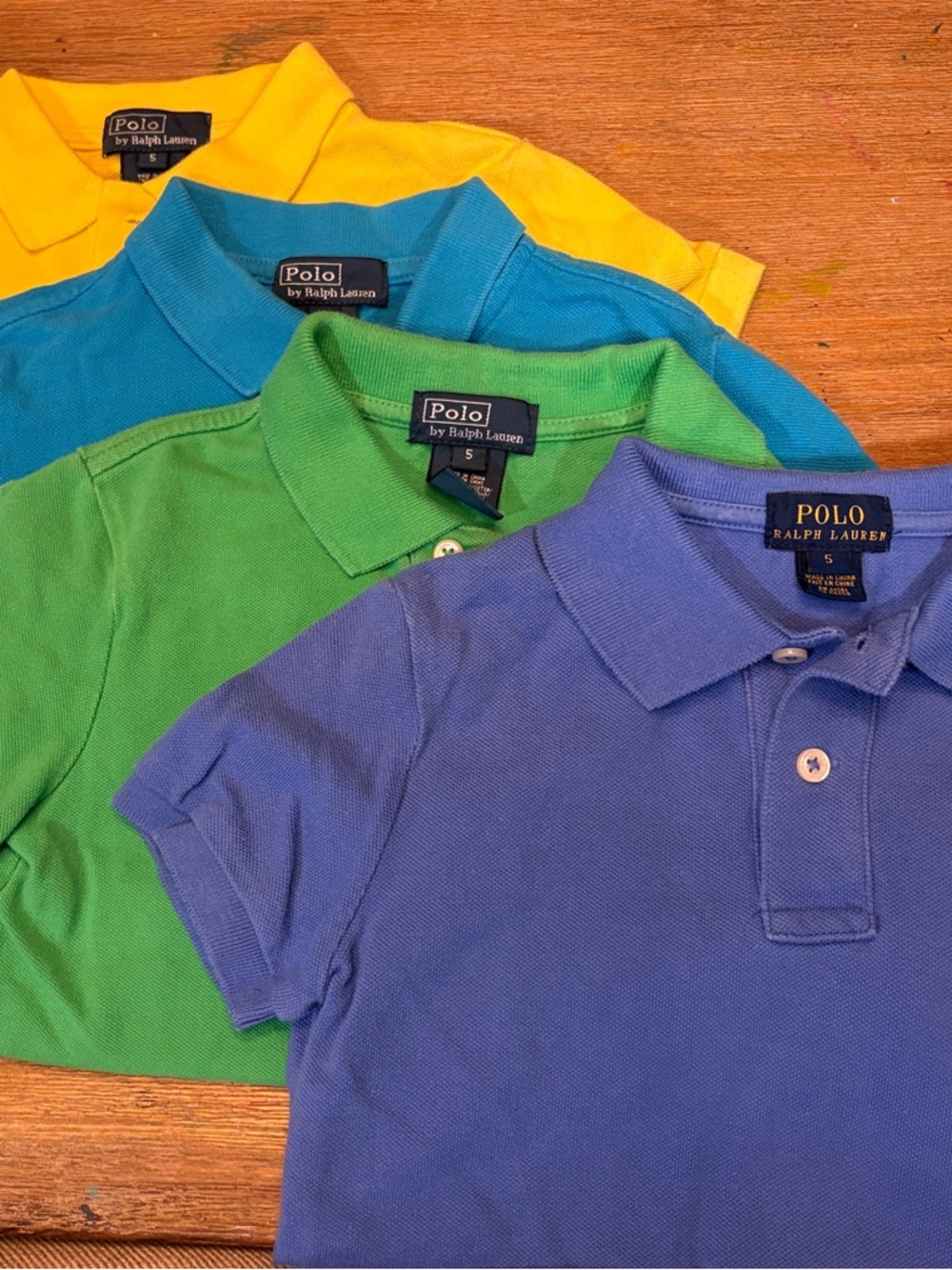 Polo by Ralph Lauren Kids Polo Tee Set - Purple, Green, Blue, Yellow